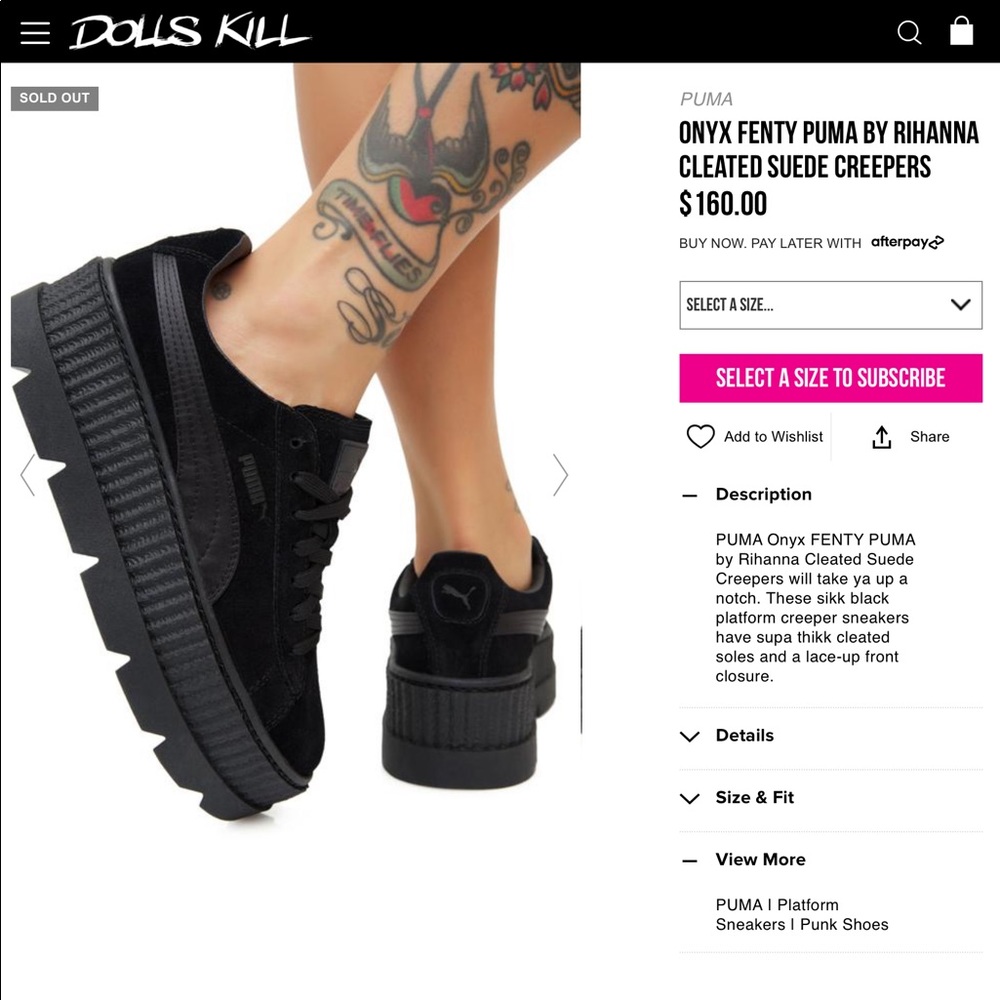 Fenty Puma suede platform sneakers